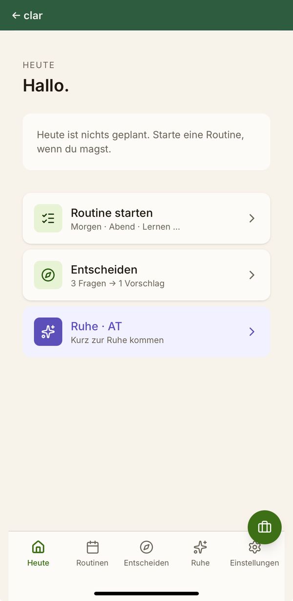 clar·tag Heute